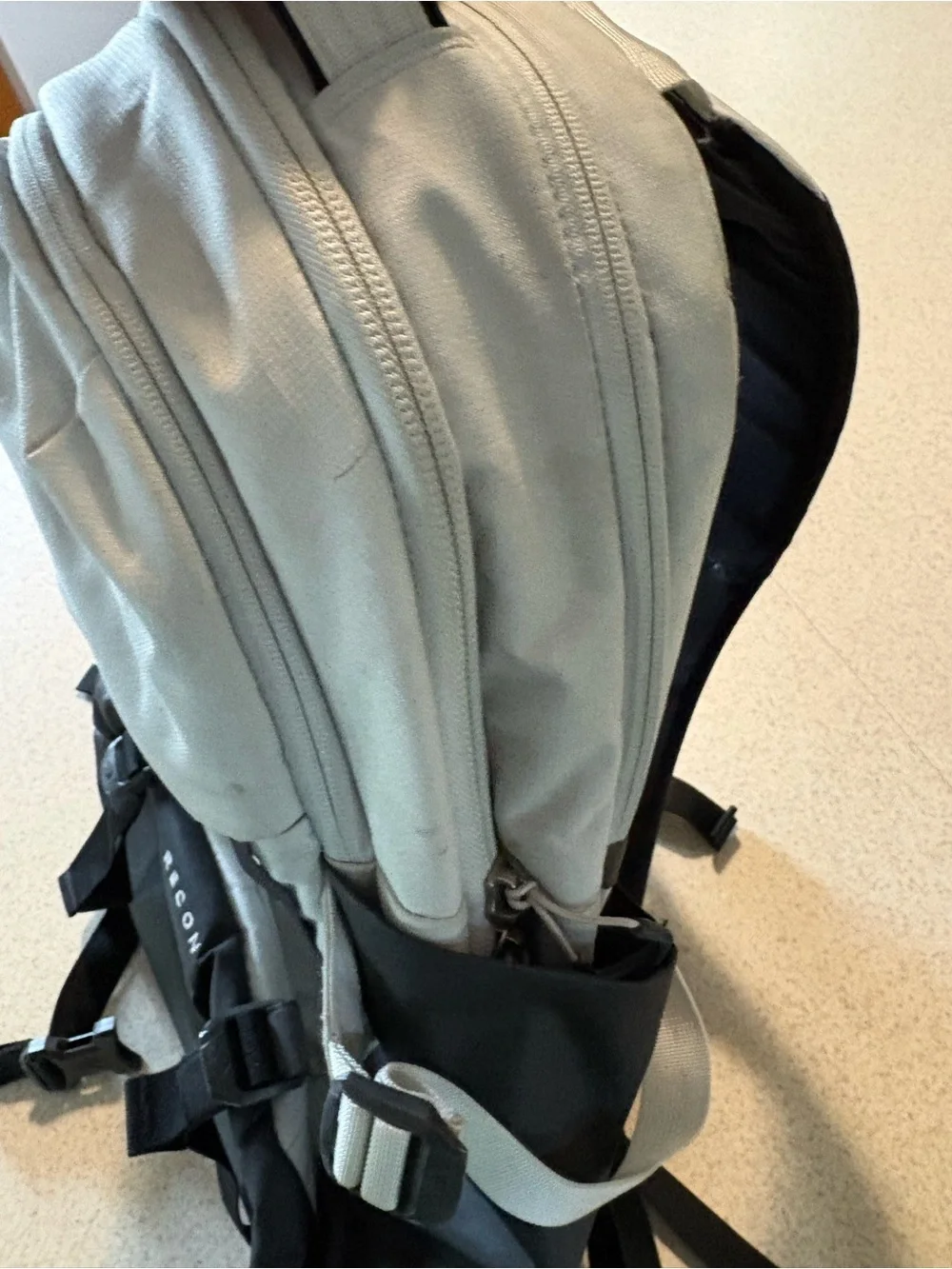 The North Face Light Gray and Black Men's Backpack